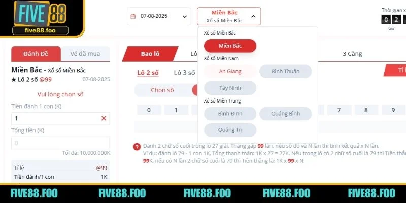 Giao diện lô đề truyền thống tại nhà cái cực kỳ bắt mắt